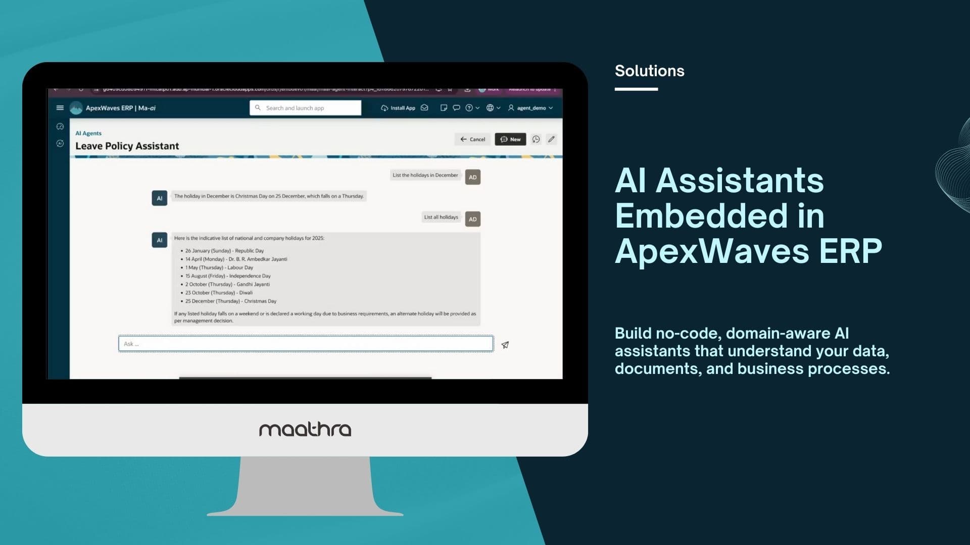 AI Assistants Embedded in ApexWaves ERP