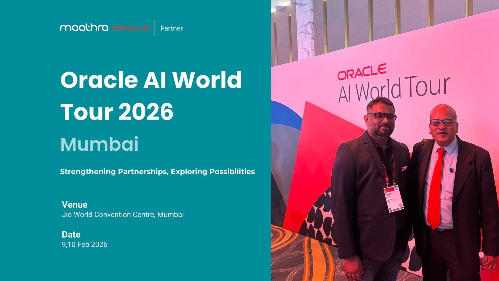Partner Summit & Oracle AI World Tour 2026 – Mumbai